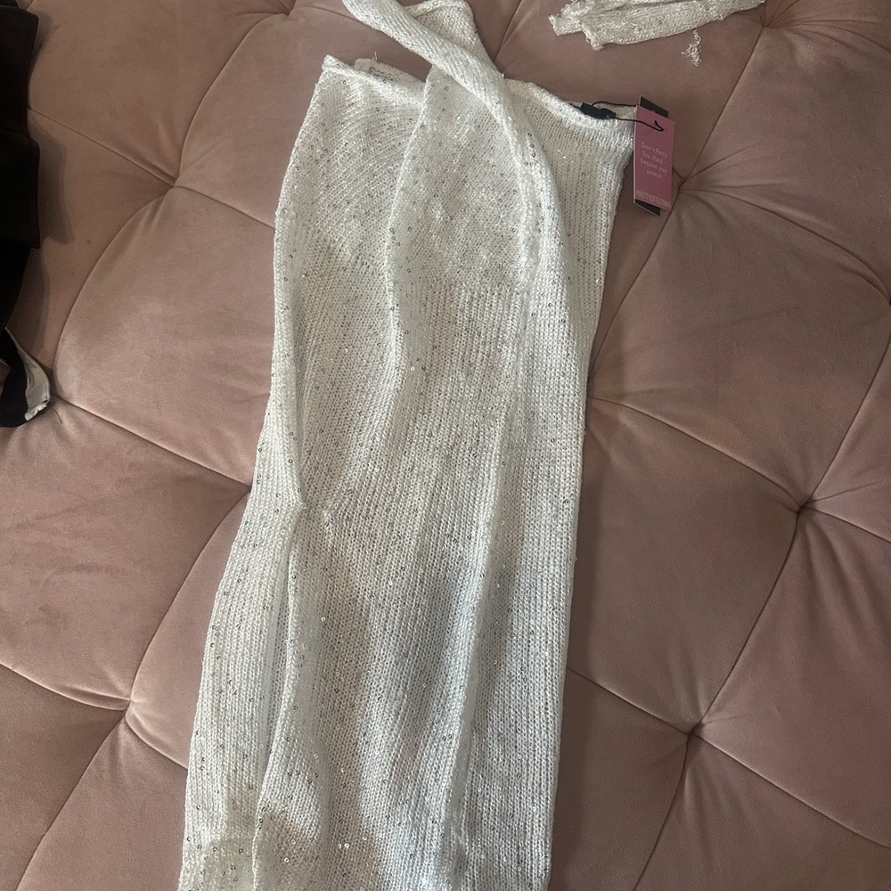 Sequin  white dress
